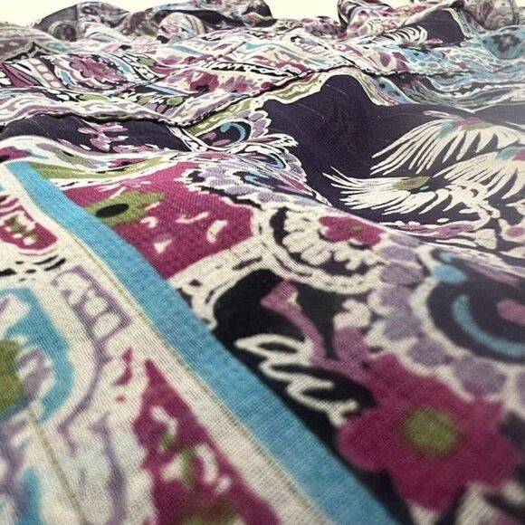 Lane Bryant Purple Paisley Plus Size 22/24 Wrap Blouse Floral Peasant bohemian - Picture 8 of 12